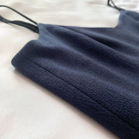 DRESS THE POPULATION EMMA NAVY SPAGHETTI STRAP SHEATH FORMAL DRESS - S - Picture 7 of 9